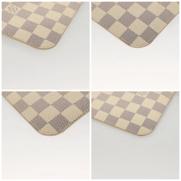 LOUIS VUITTON Damier Azur Neverfull MM Pouch LV Auth BA4500 - Picture 14 of 16